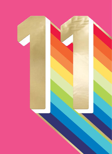 Picture of 11TH BIRTHDAY CARD RAINBOW
